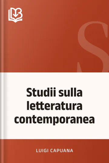 Studii sulla letteratura contemporanea di Luigi Capuana, copertina del libro