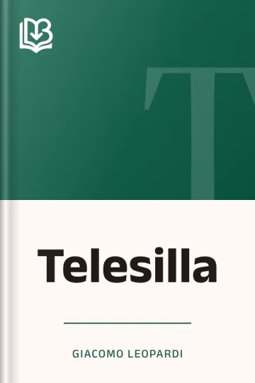 Telesilla di Giacomo Leopardi, copertina del libro
