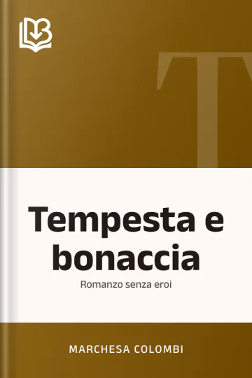 Tempesta e bonaccia di marchesa Colombi, copertina del libro