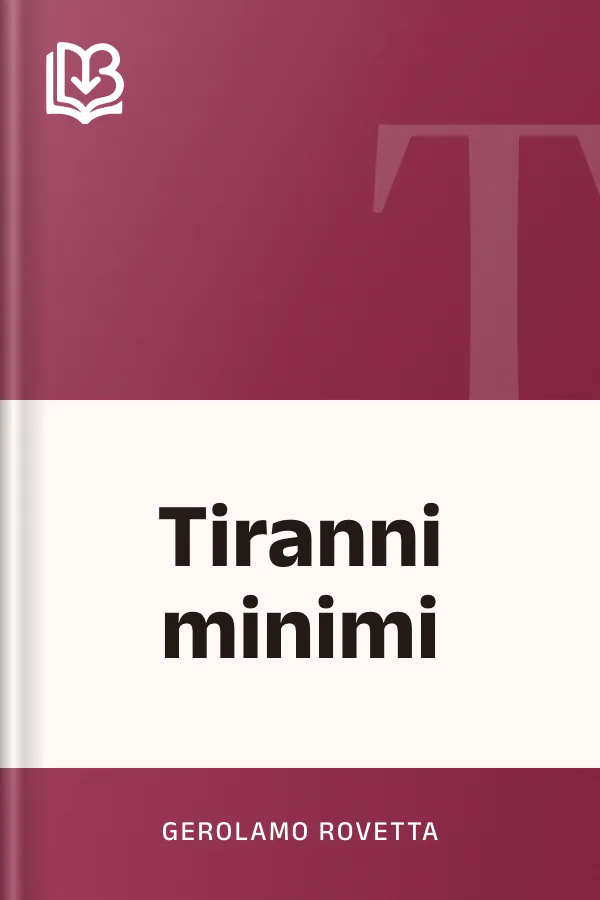 Tiranni minimi di Gerolamo Rovetta, copertina del libro