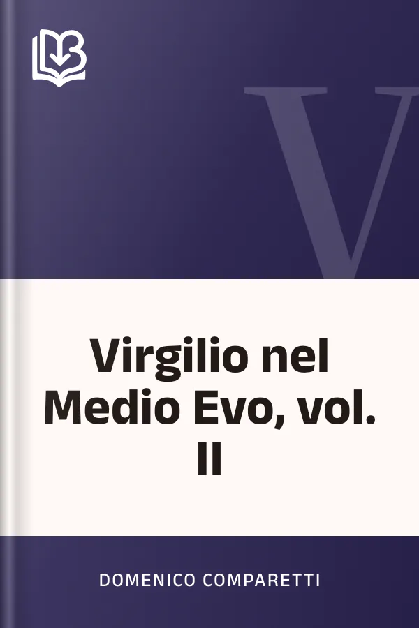 Virgilio nel Medio Evo, vol. II di Domenico Comparetti, copertina del libro