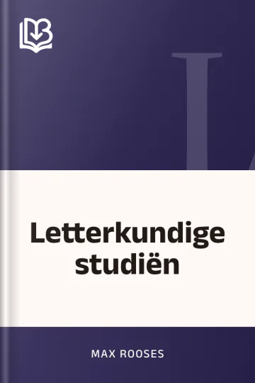 Letterkundige studiën van Max Rooses, boekomslag