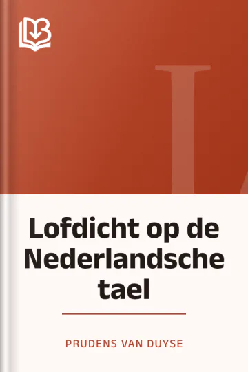 Lofdicht op de Nederlandsche tael van Prudens van Duyse, boekomslag