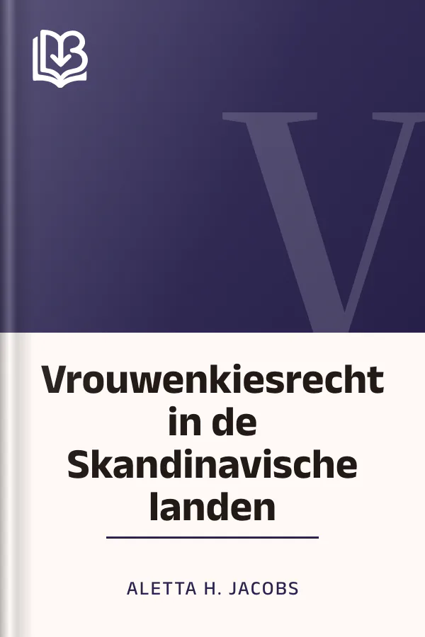 Vrouwenkiesrecht in de Skandinavische landen van Aletta H. Jacobs, boekomslag