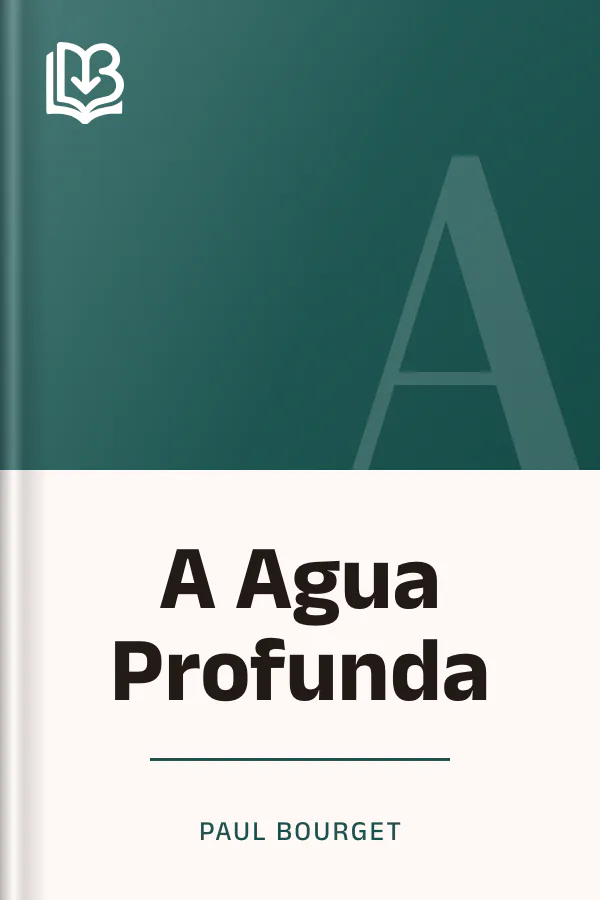 A Agua Profunda de Paul Bourget, capa do livro