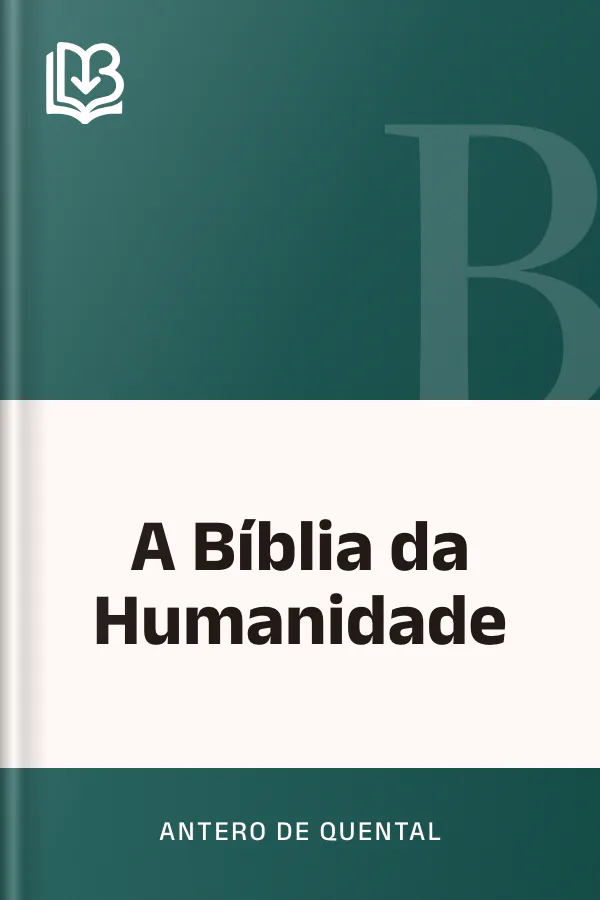 A Bíblia da Humanidade de Antero de Quental, capa do livro