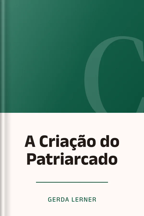 A Criação do Patriarcado de Gerda Lerner, capa do livro