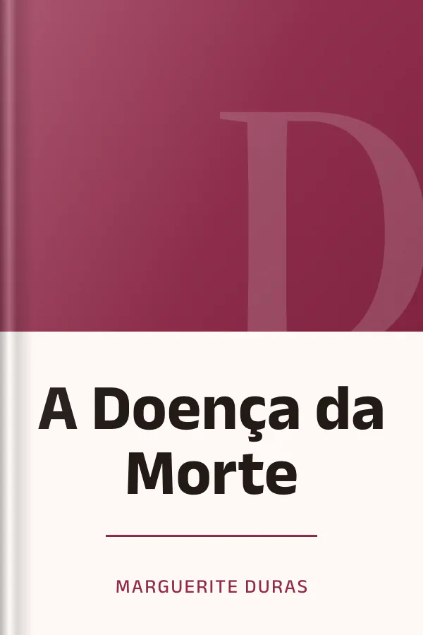 A Doença da Morte de Marguerite Duras, capa do livro