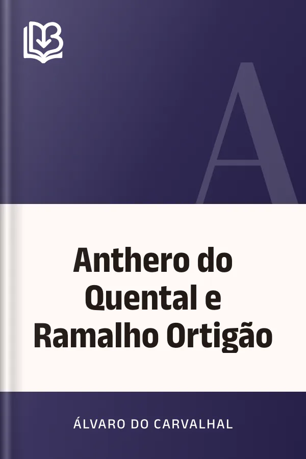 Anthero do Quental e Ramalho Ortigão de Álvaro do Carvalhal, capa do livro