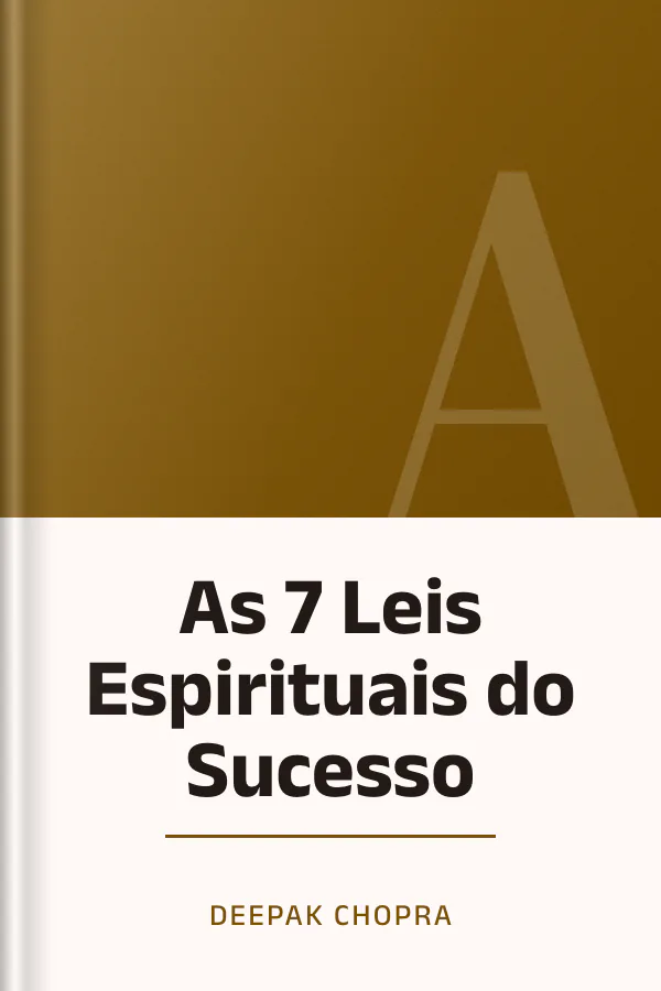 As 7 Leis Espirituais do Sucesso de Deepak Chopra, capa do livro