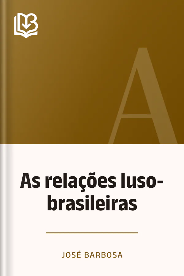 As relações luso-brasileiras de José Barbosa, capa do livro