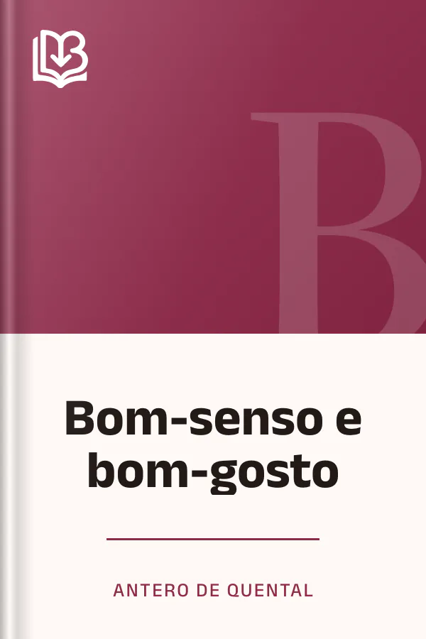 Bom-senso e bom-gosto de Antero de Quental, capa do livro