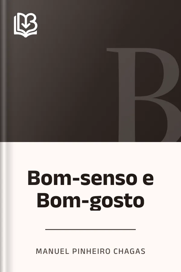 Bom-senso e Bom-gosto de Manuel Pinheiro Chagas, capa do livro