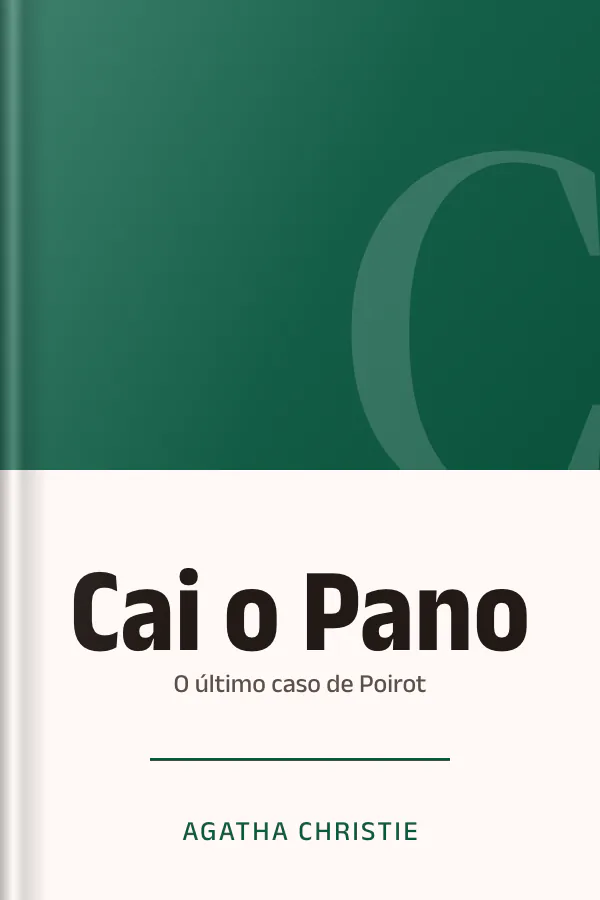 Cai o Pano: o último caso de Poirot de Agatha Christie, capa do livro