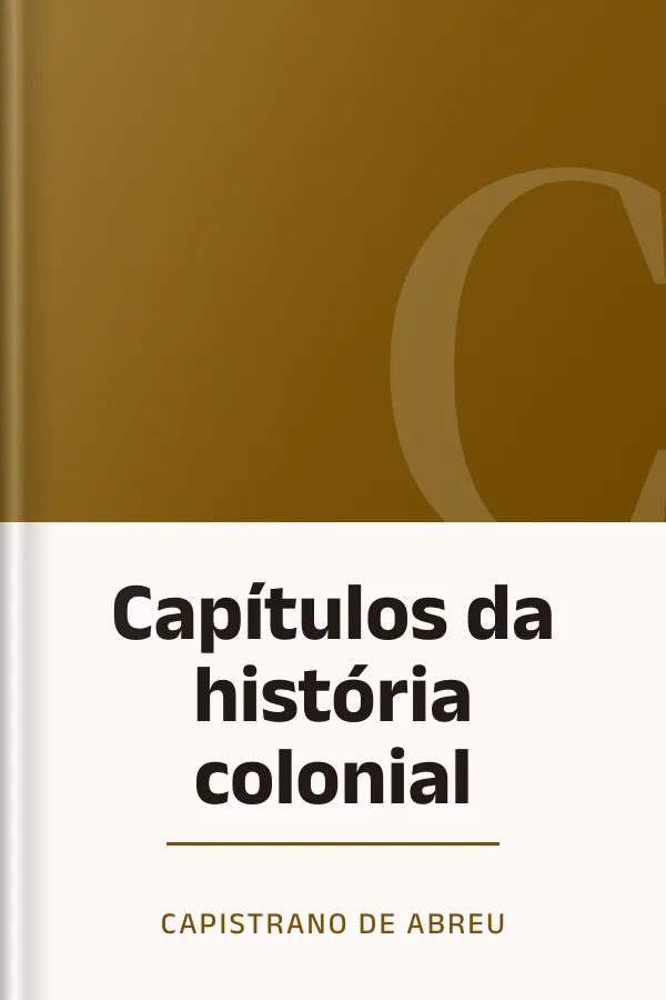 Capítulos da história colonial de Capistrano de Abreu, capa do livro