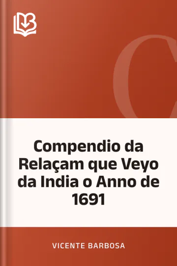 Compendio da Relaçam que Veyo da India o Anno de 1691 de Vicente Barbosa, capa do livro