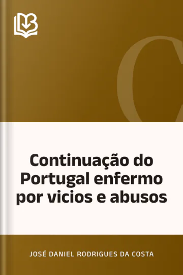 Continuação do Portugal enfermo por vicios e abusos de José Daniel Rodrigues da Costa, capa do livro