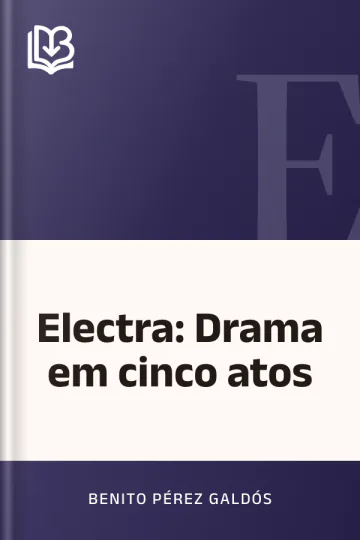 Electra: Drama em cinco atos de Benito Pérez Galdós, capa do livro