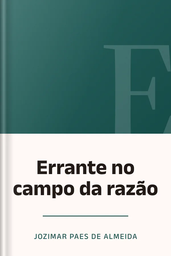 Errante no campo da razão de Jozimar Paes de Almeida, capa do livro