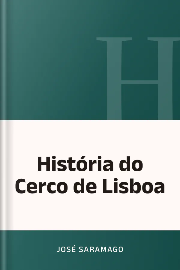 História do Cerco de Lisboa de José Saramago, capa do livro