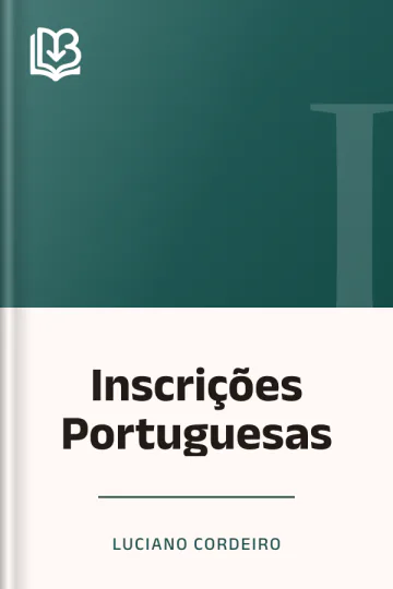 Inscrições Portuguesas de Luciano Cordeiro, capa do livro