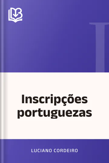 Inscripções portuguezas de Luciano Cordeiro, capa do livro