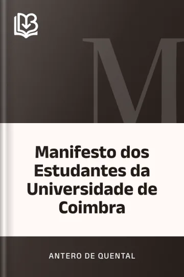 Manifesto dos Estudantes da Universidade de Coimbra de Antero de Quental, capa do livro