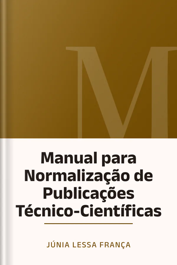 Manual para Normalização de Publicações Técnico-Científicas de Júnia Lessa França, capa do livro