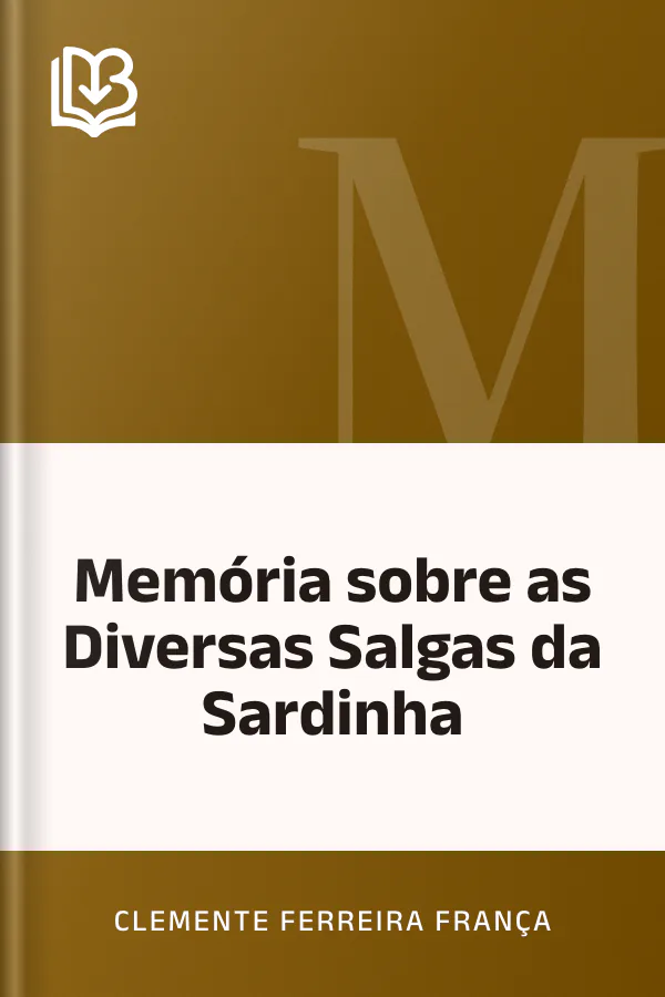 Memória sobre as Diversas Salgas da Sardinha de Clemente Ferreira França, capa do livro