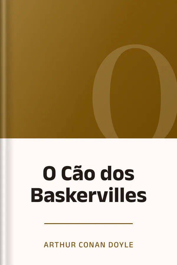 O Cão dos Baskervilles de Arthur Conan Doyle, capa do livro