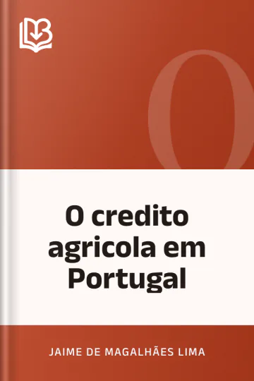 O credito agricola em Portugal de Jaime de Magalhães Lima, capa do livro