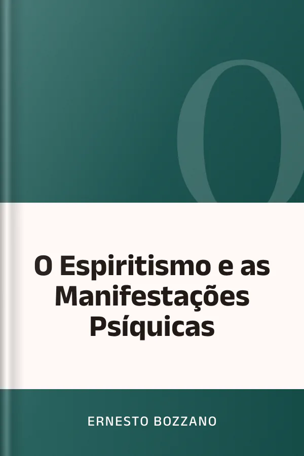 O Espiritismo e as Manifestações Psíquicas de Ernesto Bozzano, capa do livro