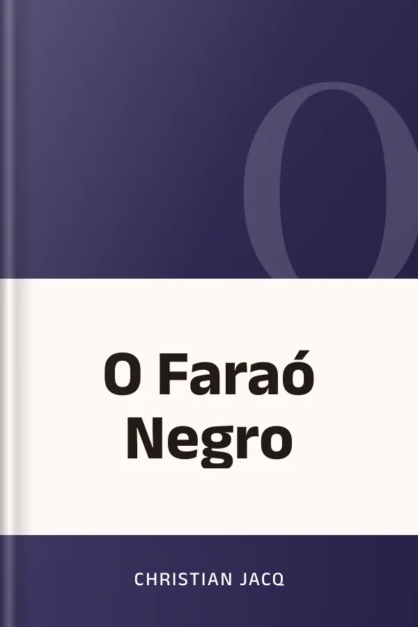 O Faraó Negro de Christian Jacq, capa do livro