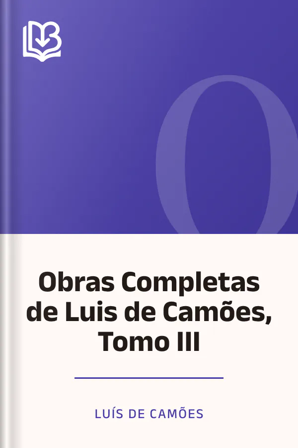 Obras Completas de Luis de Camões, Tomo III de Luís de Camões, capa do livro
