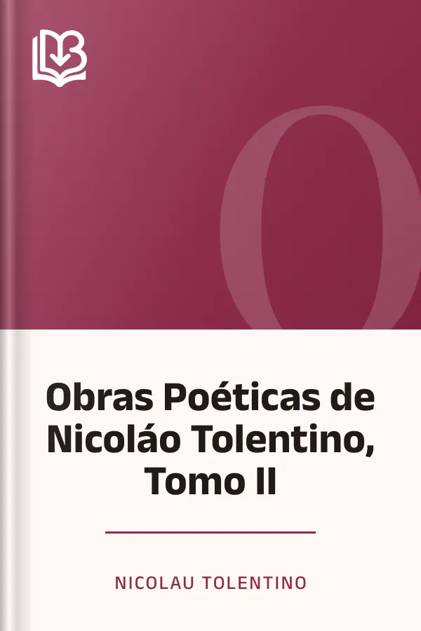 Obras Poéticas de Nicoláo Tolentino, Tomo II de Nicolau Tolentino, capa do livro