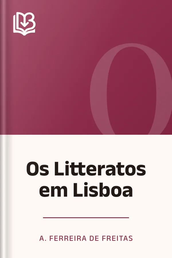 Os Litteratos em Lisboa de A. Ferreira de Freitas, capa do livro
