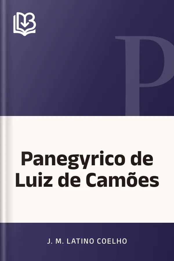 Panegyrico de Luiz de Camões de J. M. Latino Coelho, capa do livro