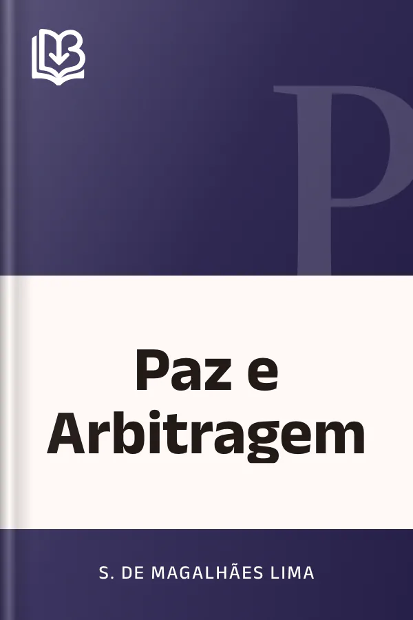 Paz e Arbitragem de S. de Magalhães Lima, capa do livro