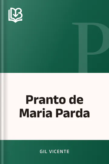 Pranto de Maria Parda de Gil Vicente, capa do livro