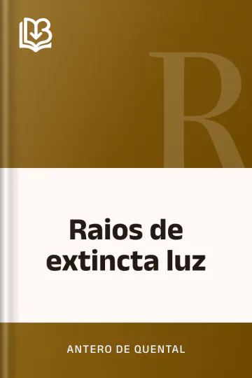 Raios de extincta luz de Antero de Quental, capa do livro
