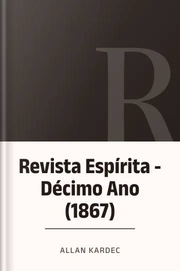 Revista Espírita - Décimo Ano (1867) de Allan Kardec, capa do livro