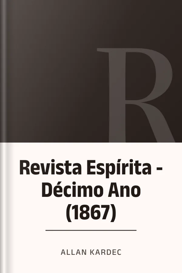 Revista Espírita - Décimo Ano (1867) de Allan Kardec, capa do livro