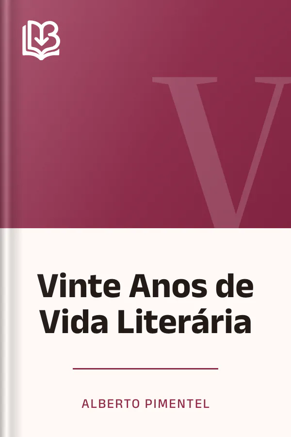 Vinte Anos de Vida Literária de Alberto Pimentel, capa do livro