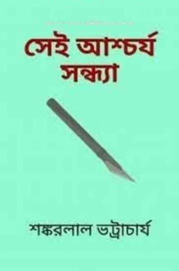সেই আশ্চর্য সন্ধ্যা লেখক শঙ্করলাল ভট্টাচার্য, বইয়ের প্রচ্ছদ