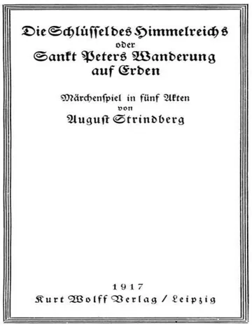 Die Schlüssel des Himmelreichs oder Sankt Peters Wanderung auf Erden von August Strindberg, Buchcover