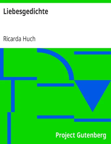 Liebesgedichte von Ricarda Huch, Buchcover