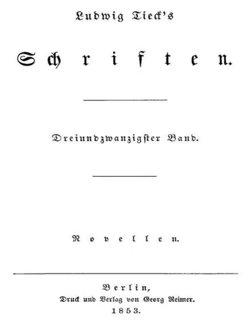 Ludwig Tieck's Schriften: Dreiundzwanzigster Band von Ludwig Tieck, Buchcover