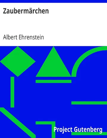 Zaubermärchen von Albert Ehrenstein, Buchcover