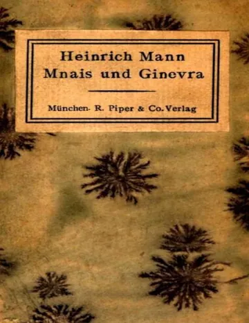 Mnais und Ginevra von Heinrich Mann, Buchcover