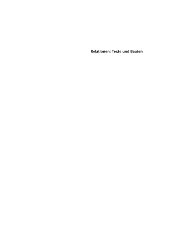 Relationen, Texte und Bauten von August Sarnitz, Buchcover
